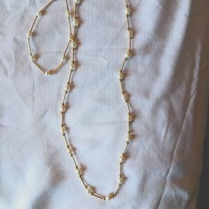 14k gold and pearl set
